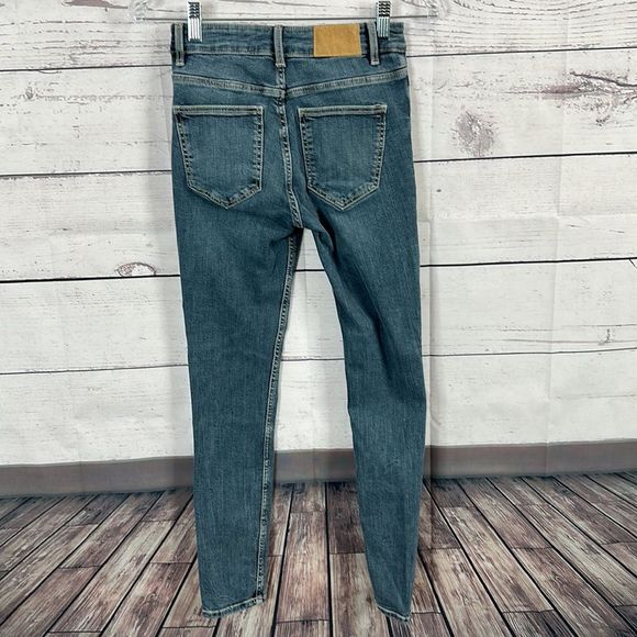 Zara Womens Jeans size US 2 Blue High Rise Skinny inseam 26.5 stretch - Picture 6 of 8